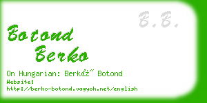 botond berko business card